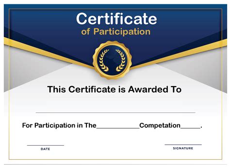 Participation Certificate Templates