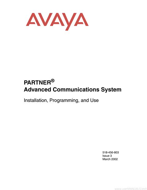 Partner advanced communications system release 70 installation programming and use guide. - Ley de proteccion del patrimonio historico artistico (cuadernos de documentacion).
