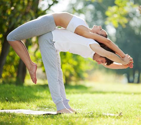 Partner yoga. Partner yoga is a practice of yoga poses performed by two people who help and guide each other through physical touch. It can increase trust, communication, … 