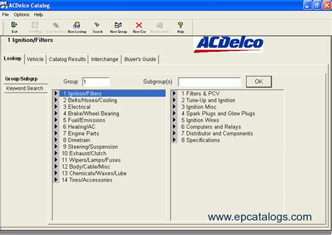 Parts Catalog Acdelco