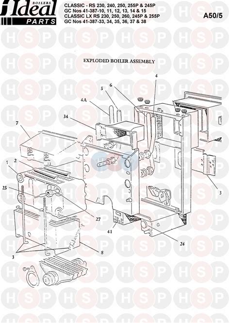 Parts List for Ideal Classic RS 30 41-429-35 - Heating Spare Parts