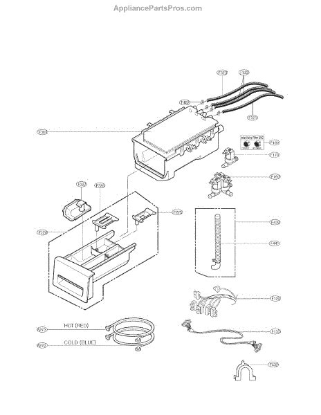 Parts for LG WM3050CW: Dispenser Assembly Part Parts