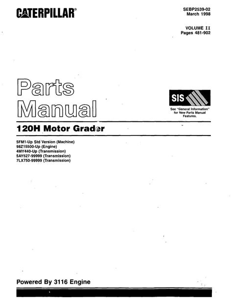 Parts manual for 120 motor grader. - Griechischen dichterfragmente der römischen kaiserzeit / von ernst heitsch..