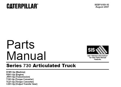 Parts manual for caterpillar 730 articulated truck. - Anonymi leidensis de situ orbis libri duo.