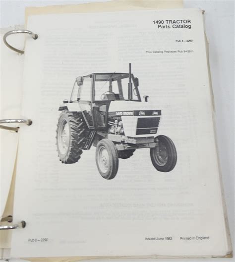 Parts manual for david brown 1490 tractor. - Ford 8600 6 cylinder ag tractor master illustrated parts list manual book.