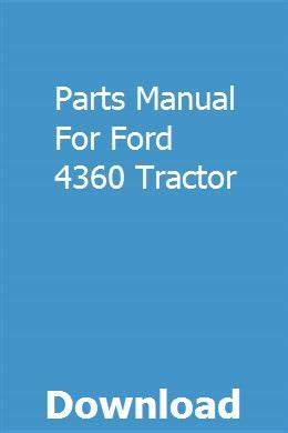 Parts manual for ford 4360 tractor. - Traité des phénomènes électro-physiologiques des animaux.