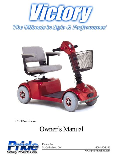 Parts manual for pride mobility scooter. - Manual de servicio del compresor de tornillo sabroe 151.