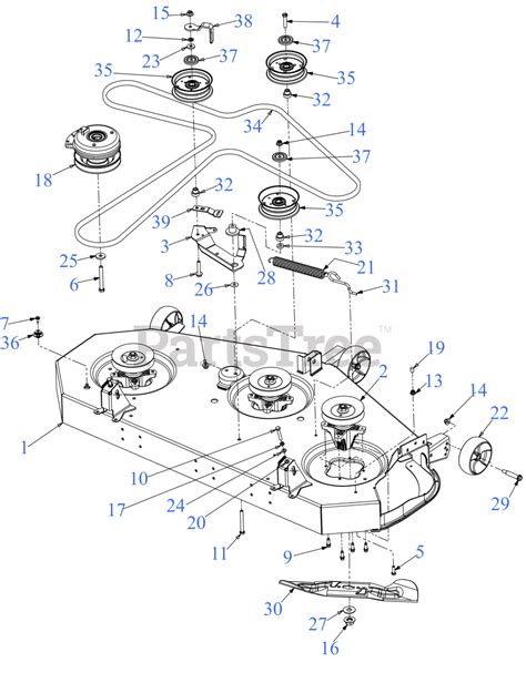 42" Spindle Assembly diagram and repair parts lookup