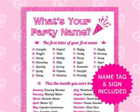 Party names generator.  Whether you're planning a laid-back backyard Nous ...