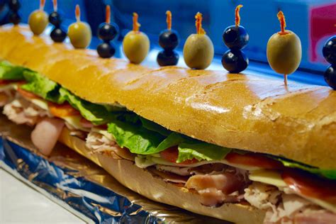 Party sub. 4.5 from 37 votes. Jump to Recipe. This Baked Italian Party Sub is perfect for feeding a crowd! Loaded with the delicious flavors of salami, turkey, ham, provolone, tomatoes, peppers, red onions, and … 