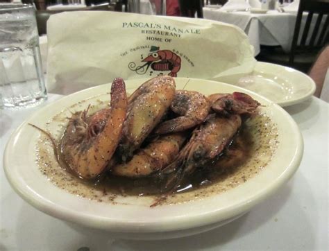 Pascal manales. In 1995, however, then Times-Picayune food editor Dale Curry reported that Rex brand black pepper "is one of the main ingredients in the famous barbecued shrimp served at Pascal's Manale Restaurant." 