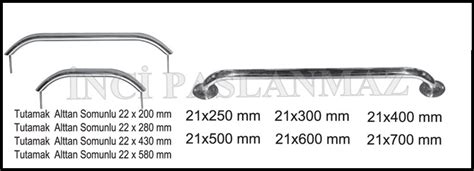Paslanmaz Tutamaklar ve Modelleri. 