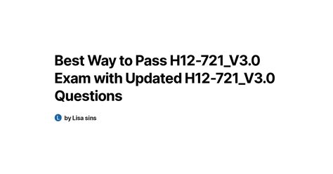 Pass H12-721_V3.0 Test Guide