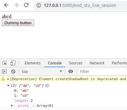 Pass array from python to javascript.  I succeeded passing it onto the Flask templat...