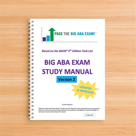 Pass the big aba exam manual. Study Manual Showing all 3 results 5th Edition 5th Edition Study Manual - Version 2.1 $ 159.00 Add to cart 5th Edition Crosswalk Session Replay $ 0.00 Add to cart 5th Edition Version 1 Updates & Corrections - 5th Edition Study Manual $ 14.00 Add to cart Trusted to beat the odds. Since 2012. 
