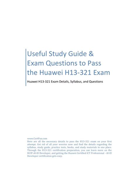 Pass4sure H13-831 Study Materials