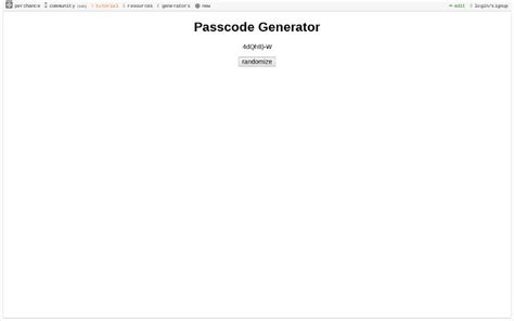 Passcode generator.  No internet connection is required to generate passwords.  As a ...