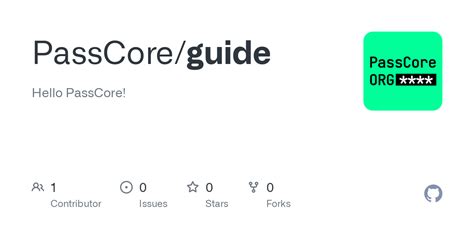 Passcore github.  Get a genuine feel of what it&rsquo;s like to live there before you buy w...