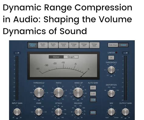 Passive Loudspeaker Speaker Compression/Dynamic Compression