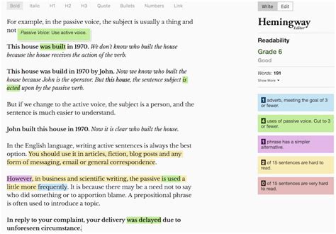 Passive Voice Checker Sapling