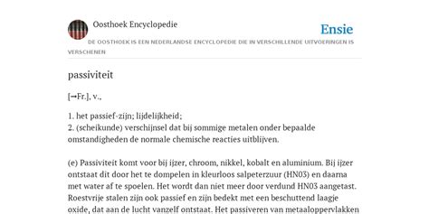 Passiviteit definitie