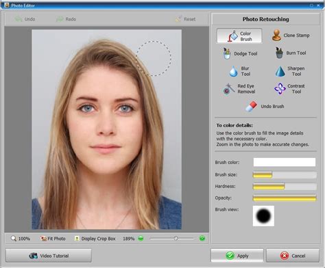 Upload your photo and crop it to the correct passport photo size f