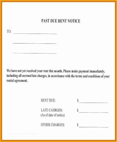 Past Due Rent Notice Template Word