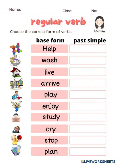 Past Simple Regular Verbs Worksheet Catalog Library