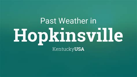 Past Weather in Hopkinsville, Kentucky, USA - Time and Date