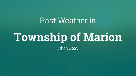 Past Weather in Marion, USA — Yesterday or Further Back …