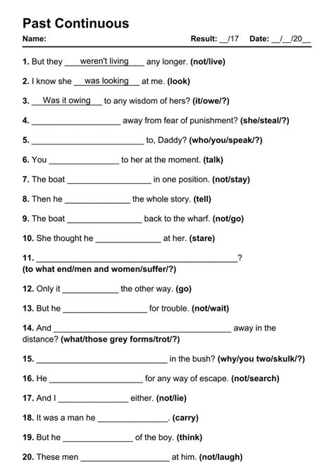 Past simple exercises pdf