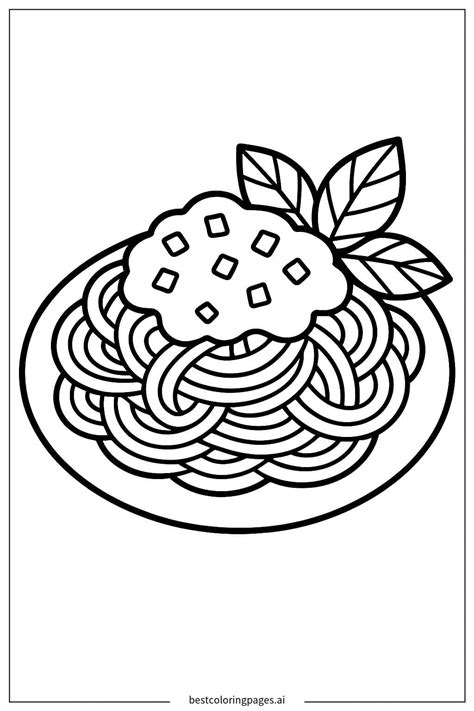 Pasta Coloring Page