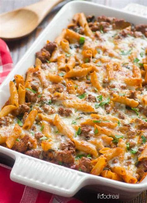 Pasta Mozzarella Bake With Ground Turkey Recipe - Food.com