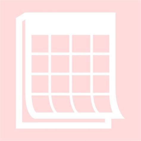 Pastel Pink Calendar Icon