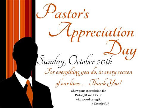 Pastor Appreciation Program Template