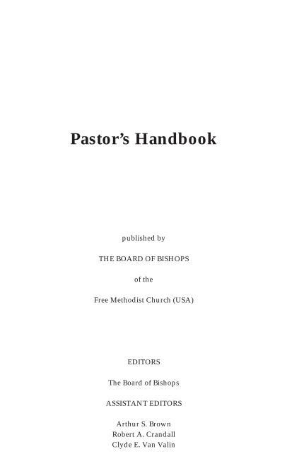 Pastor s Handbook