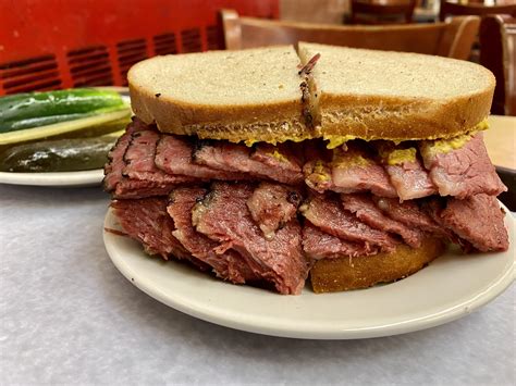 Pastrami on rye. Pastrami On Rye. Slow cooked pastrami, Swiss cheese and pickles with mustard on rye bread. Split Item (Additional Cost): Split Item +$2.50. Side Options (Select 1): Potato Salad Macaroni Salad Pasta Salad Fruit Cole Slaw Pickled Eggs Potato Chips. Have you tried this item? Pop it! Help other diners know what to expect by sharing your experience. 