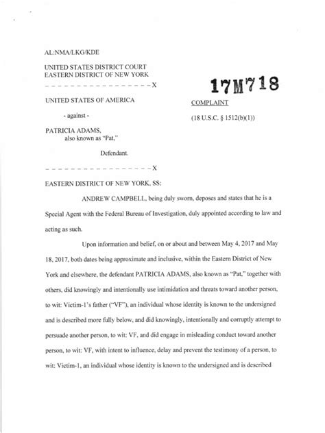 Pat Adams Federal Indictment