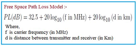 Path loss formula in wireless communication.  Path loss is a major component in the anal...