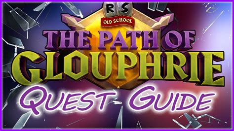 Path of glouphrie. The Prisoner of Glouphrie is the sixth quest released in the gnome quest series which involves the continued hunt for Glouphrie. With the help of Golrie's mother, Golrana, players go off in search of Bolrie, a long lost gnome, and Arposandra, the hidden stone city. An old letter is found in a disorderly storeroom, leading you to Lletya in the company of a … 