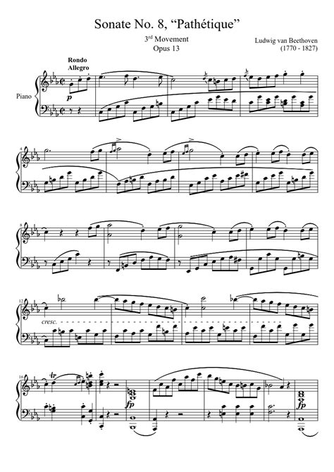 Pathetique 3rd movement sheet