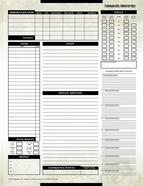 Pathfinder Version 2 Form Fillable Pdf Printable Forms Free Online