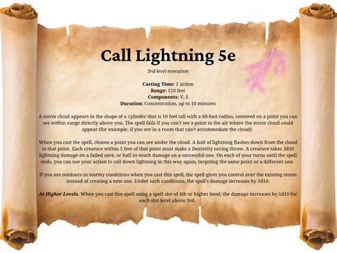 Pathfinder call lightning.  Back to Main Call Lightning Storm School evocation [electricity]; Lev...