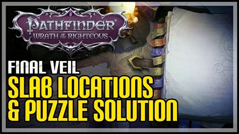 Guides Pathfinder: Wrath of the Righteous — Final Veil puzzle guide The fourth puzzle. By Jason Rodriguez January 3, 2023 Screenshot by PC Invasion There are several locations that you need to.... 