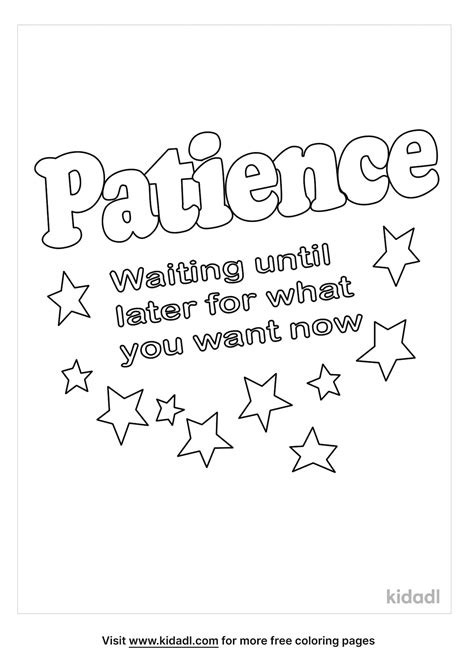 Patience Coloring Shee