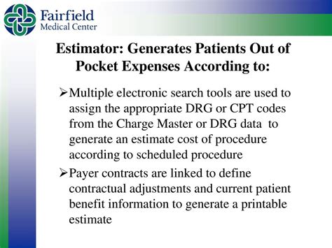 Patient Estimator/Master Charge List – Rosebud Health Care …