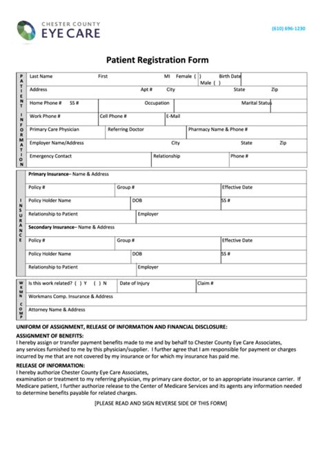 Patient Forms Eye Care Physicians & Surgeons of New Jersey