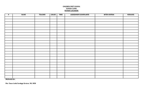 Patient Log Book