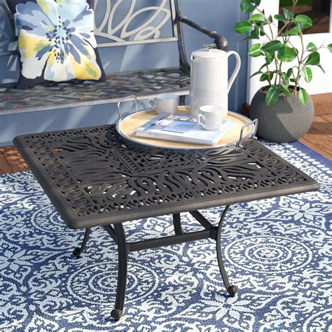 Patio Coffee Table With Umbrella Hole/ Wayfair