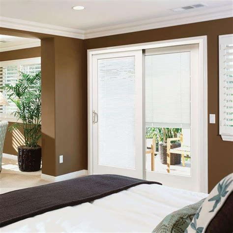 Patio door window treatments. Pella 350 Series patio doors help minimize uncomfortable drafts and keep out outside noises for more peace and quiet and peace of mind. With the ease of maintenance of versatile vinyl, and optional HurricaneShield® impact-resistant glass, they’re a natural for coastal settings and inland designs. Save Photo. 